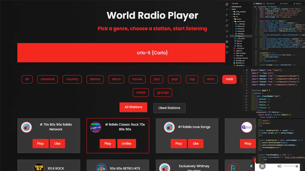 Radio React
